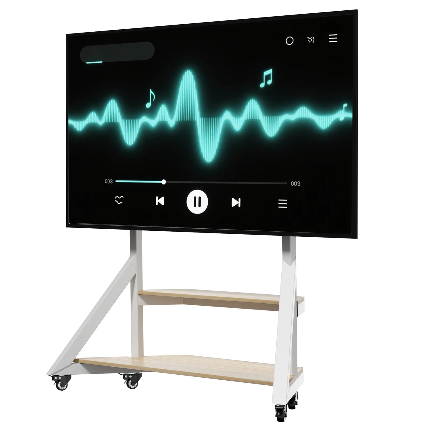 Unho Height Adjustable Floor TV Stand For Large Televisions