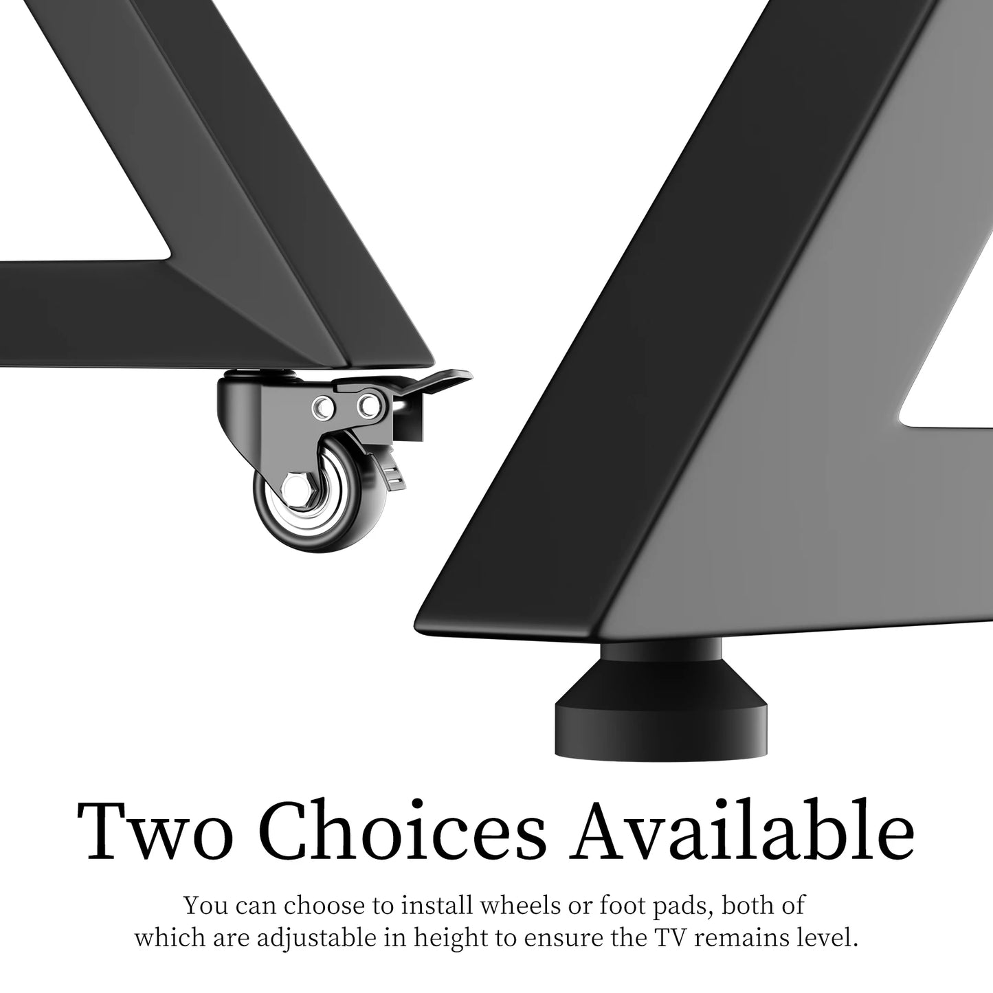 Unho Height Adjustable Floor TV Stand For Large Televisions