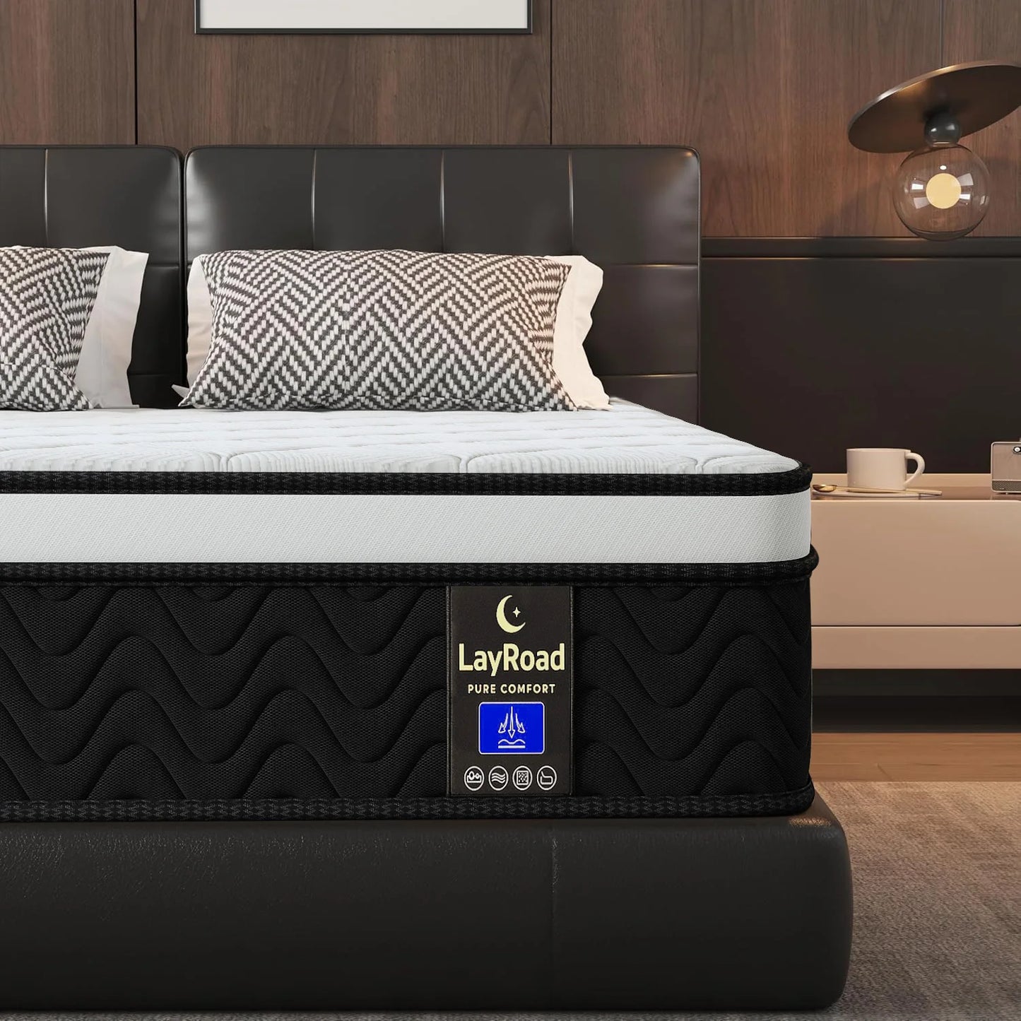 Layroad Memory Foam Mattress With Edge Support Medium Firmness