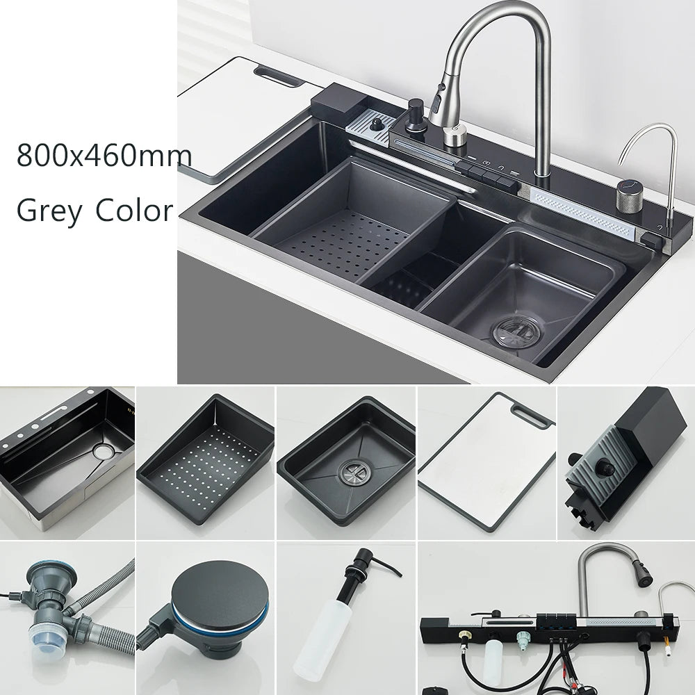 MYQualife Smart Digital Kitchen Sink Set With Temperature Control