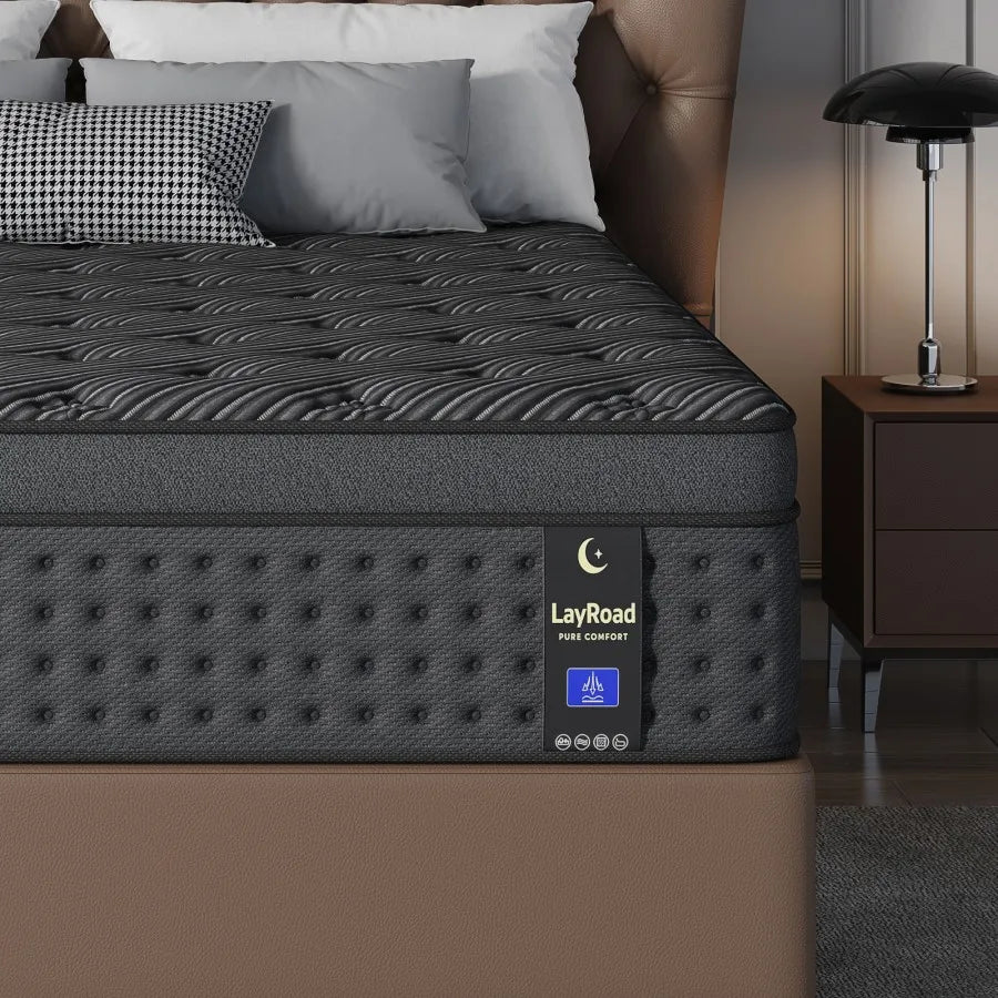 Layroad Memory Foam Hybrid Mattress With Pocket Springs Medium Firm