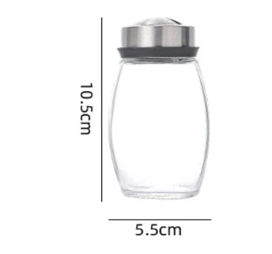 Glass Spice Jar Set Rack For Seasoning Salt Sugar Pepper