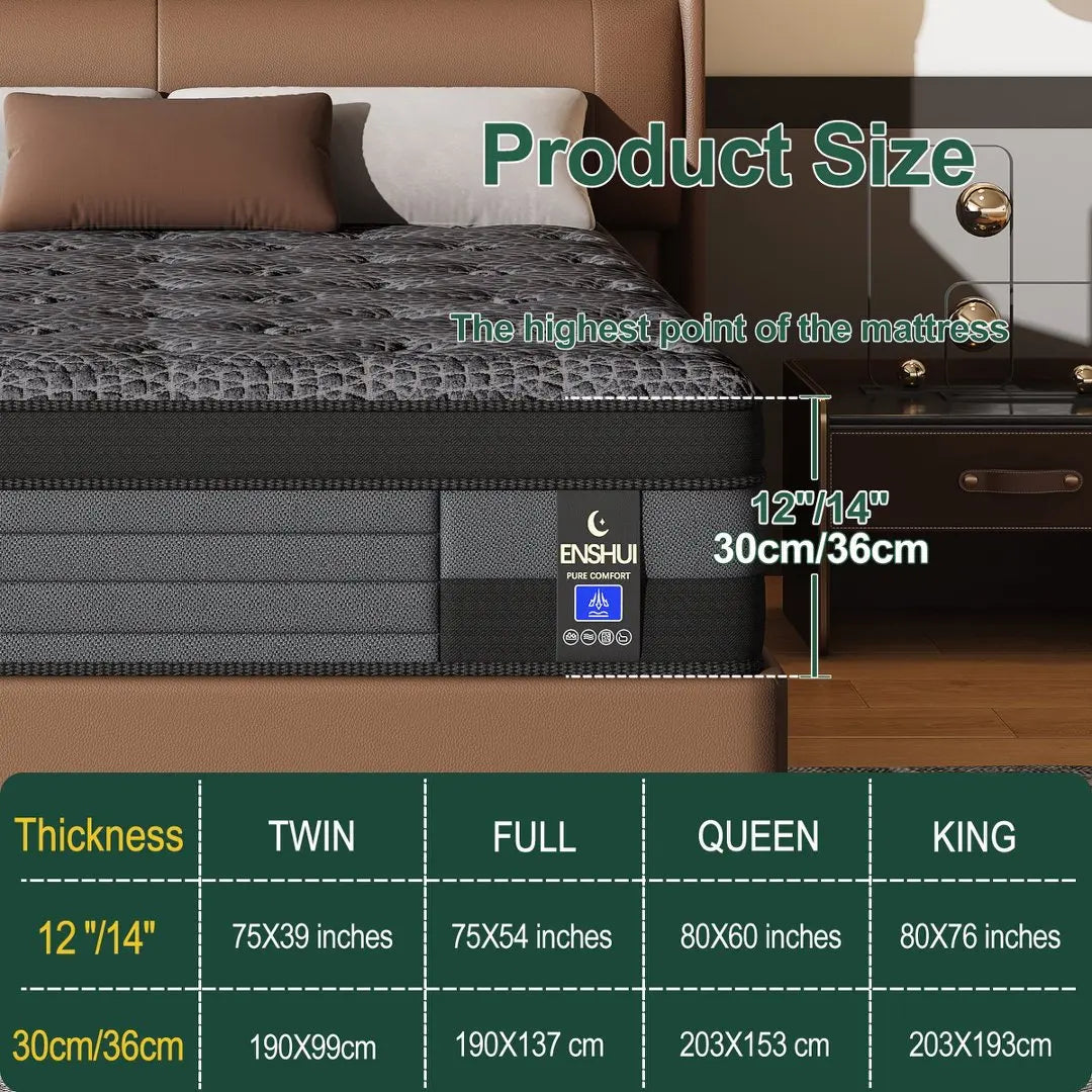 Memory Foam Pocket Spring Mattress Medium Firmness