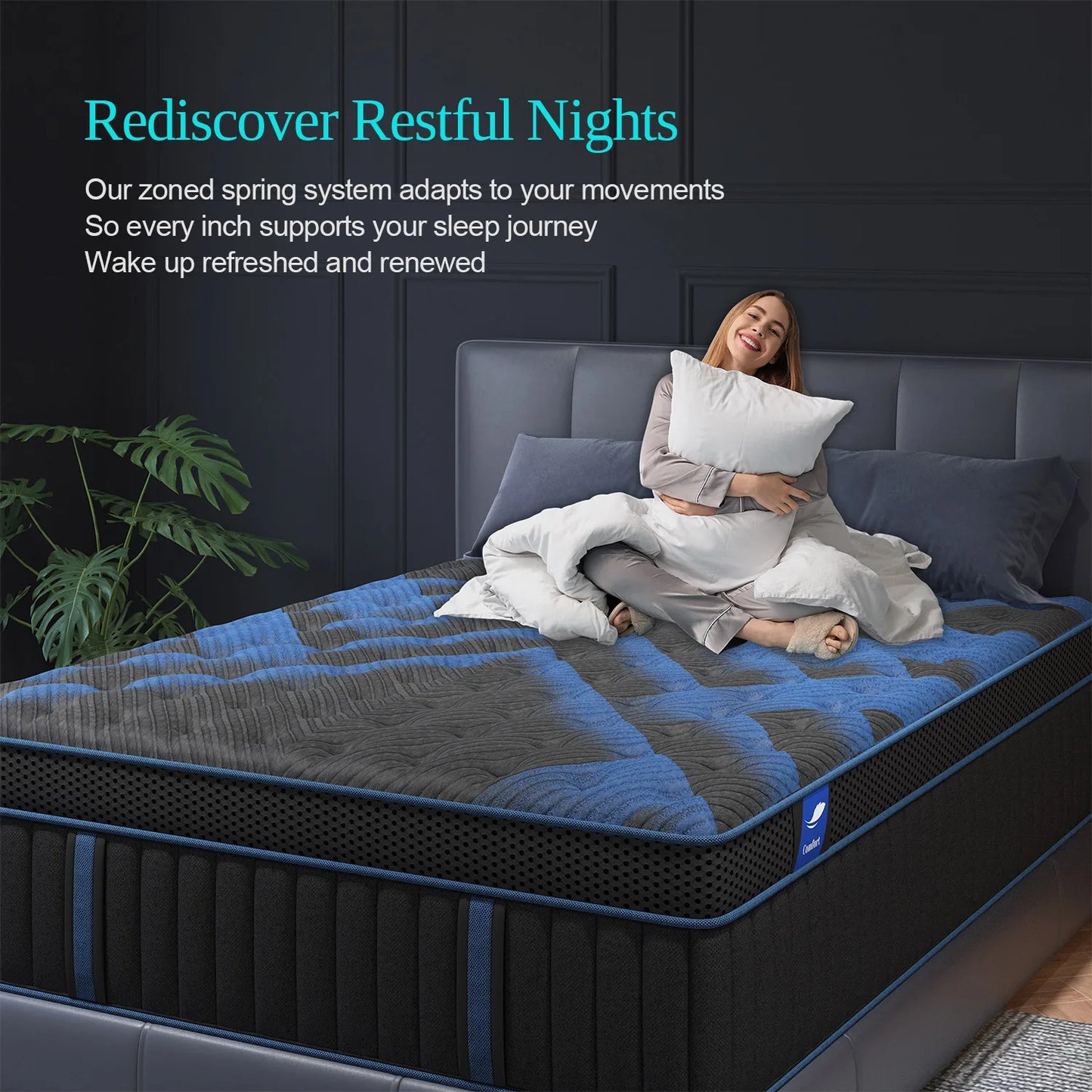 Sweetlove Hybrid Memory Foam Mattress In A Box Euro Top