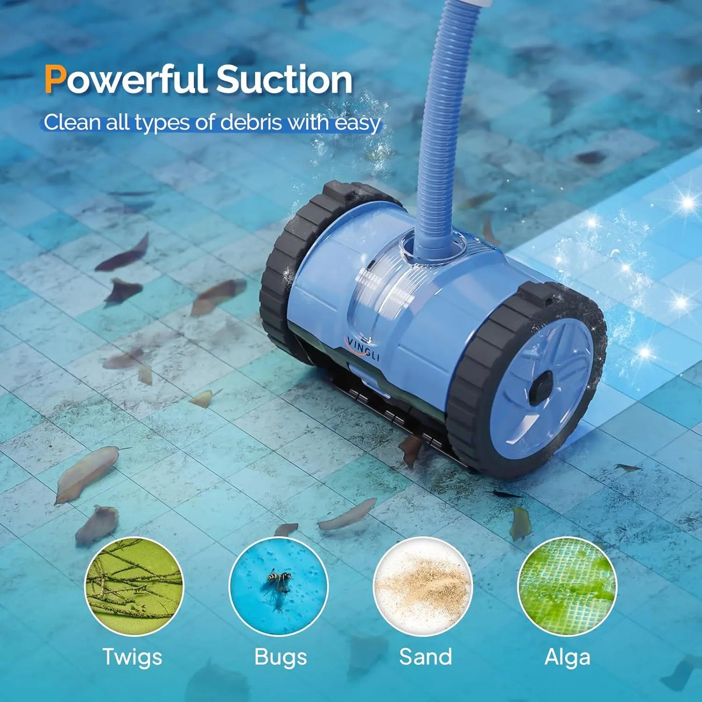 Pool Vacuum Cleaner Suction Side Wall Climber For Inground Pools