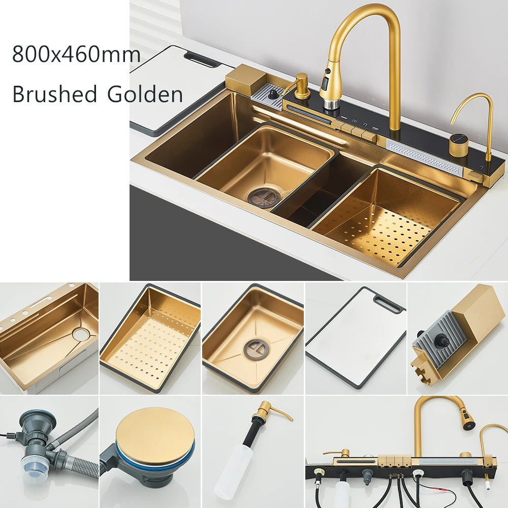 MYQualife Smart Digital Kitchen Sink Set With Temperature Control