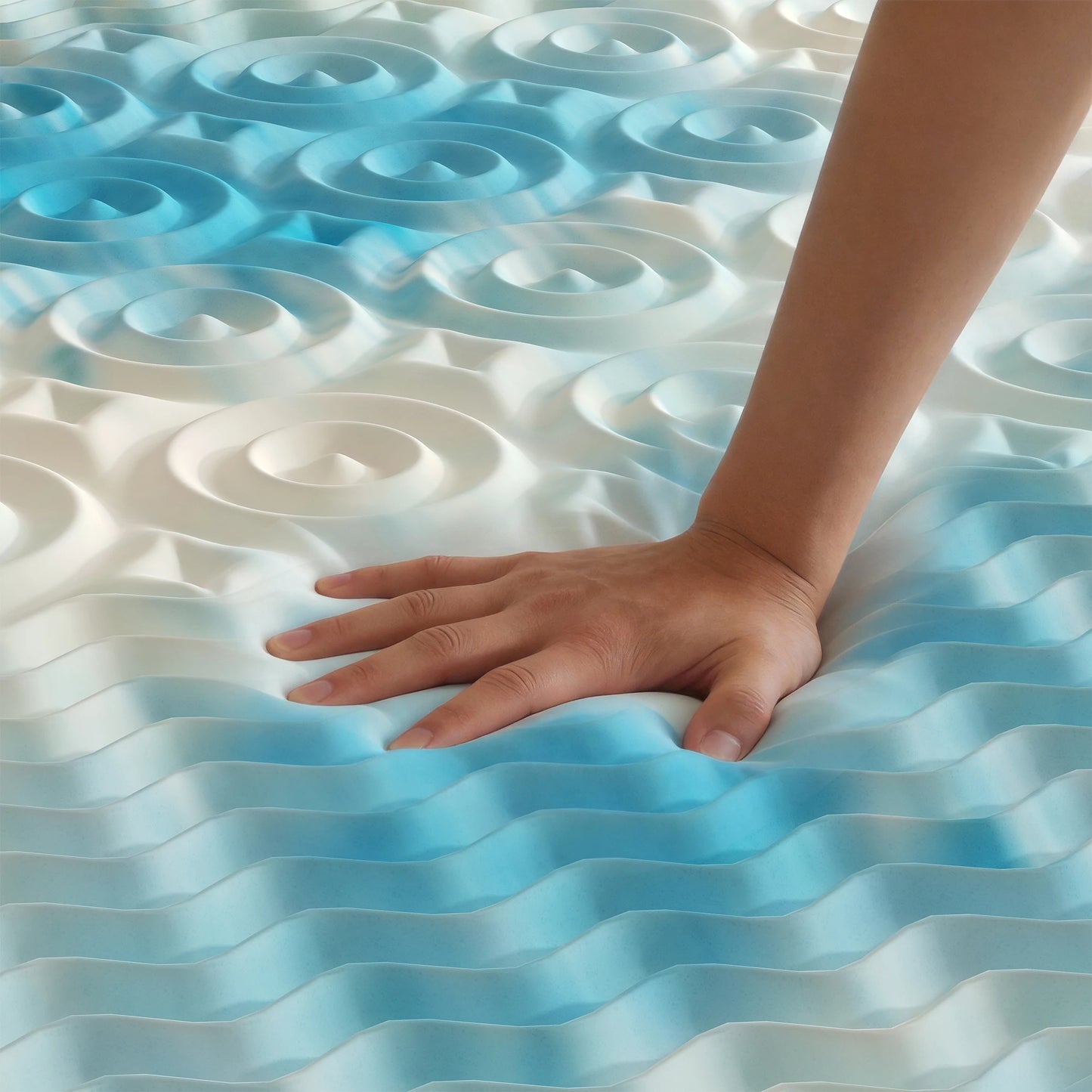 JHK Cooling Gel Memory Foam Mattress Topper 5 Zone
