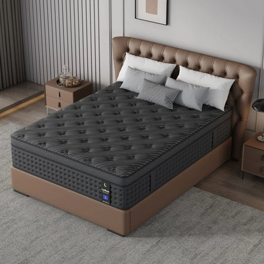Layroad Memory Foam Hybrid Mattress With Pocket Springs Medium Firm