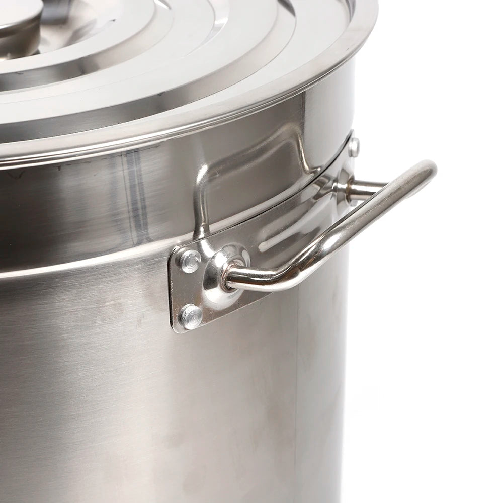 Stainless Steel 35L Soup Stock Pot With Lid For Home