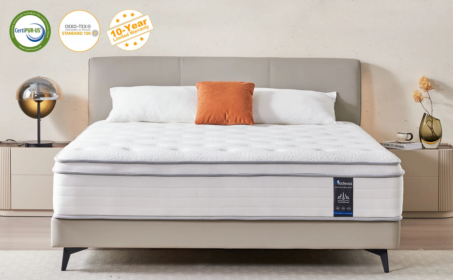 Madevos Hybrid Mattress In A Box With Pocket Springs